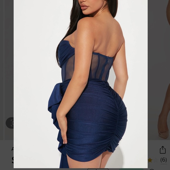 NWT. Navy mini formal dress - Picture 2 of 2